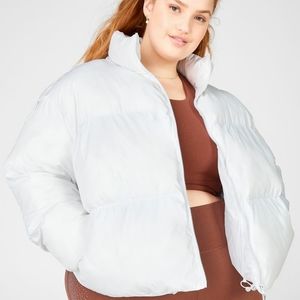 Fabletics women's pluz size 18 white Puffer Jacket
